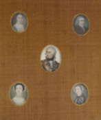 Irish School circa 1800Miniature portraits of members of the Burges family and of Lord