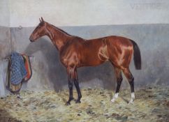 Marie Joseph Le Nail (French, 1842-1927)Portrait of the racehorse ‘Vertige’, winner Aubeuil Grand