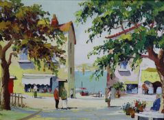 § Cecil Rochfort Doyly-John (1906-1993)The Café, Cap Ferrat, South of Franceoil on canvas42 x 58cm