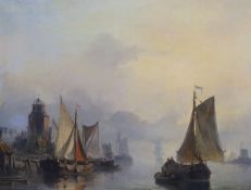 Christiaan Lodewijk Willem Dreibholtz (1799-1874)Shipping in harbouroil on canvassigned53 x 70cm