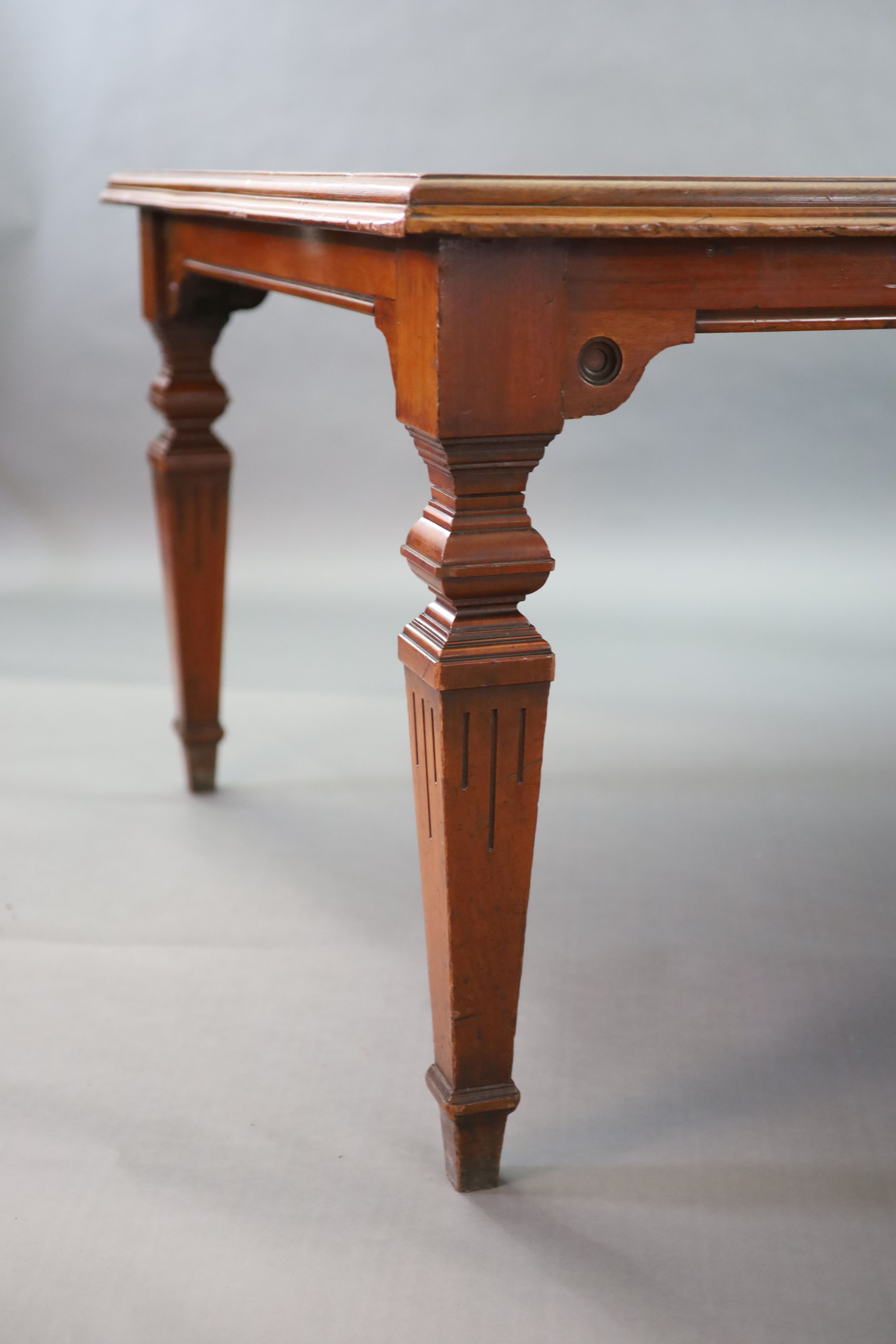 A Victorian mahogany library table, supplied by Sage & Co. Shopfitters of London,the rectangular - Image 3 of 6
