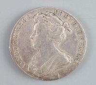British Medals, Anne, Coronation 1702, the official silver medal, by John Croker,crowned bust l.,