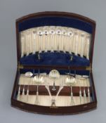 A late Victorian matched silver Onslow pattern dessert service, by Stephen Smith, William Hutton &