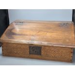 An oak bible box, 58 x 23cm