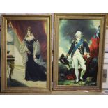 After Sir Martin Archer Shee, pair of oils on canvas, Portraits of King William IV and Queen