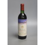 A bottle of Chateau Mouton Rothschild, 1980