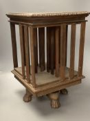 A small Indian rosewood table top revolving bookcase.