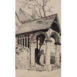 Cyril Edward Power (1872-1951), etching, 'The Norman Staircase, Canterbury', signed in pencil, 18/