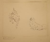 Aline Ellis (1886-1971), watercolour, ‘How Henry did admire the way Arabella jumped!’, titled on