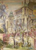 Wawel Pytel, oil on canvas, Warsaw street scene, 65 x 52cm