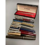 A collection of vintage fountain pens