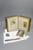 A photographic print of Richard Holt Hutton (1826-1897) by Frederick Hollyer and a Victorian family