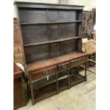 A mid 18th century oak dresser