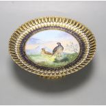 A Copeland pedestal dish, decorated with pheasants, diameter 21cm