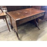 A Regency style mahogany sofa table, width 98cm, depth 67cm, height 76cm