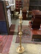 A carved giltwood lamp standard, height 157cm