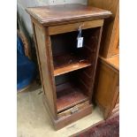 An Edwardian mahogany filing cabinet, with tambour shutter