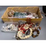 A quantity of costume jewellery, largely Asian, various materials
