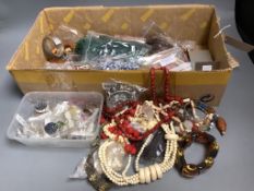 A quantity of costume jewellery, largely Asian, various materials
