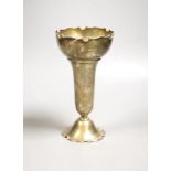 A George V silver vase, Chester, 1911, height 20.7 cm, weighted.