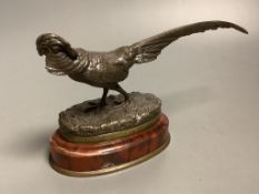 Germain Demay (1819-1886). A bronze, animalier pheasant, length 22cm