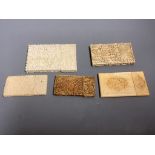 Five 19th century Cantonese ivory card cases
