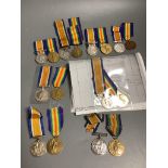 Eight WW1 BWM & Victory medal pairs;29124 Pte Wm Francis Norf R.176104 Gnr. J.Atkinson R.A56363 Pte