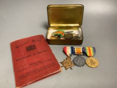 A WWI trio, other military and commemorative medals