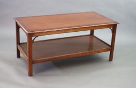 A mahogany two tier coffee table, 122 x 62cmwidth 122cm depth 62cm height 56cm The Royal College of