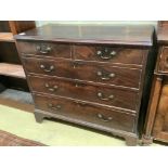 A George III mahogany chest of five drawers, width 102cm