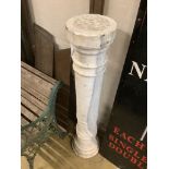 A Victorian alabaster pedestal, height 120cm