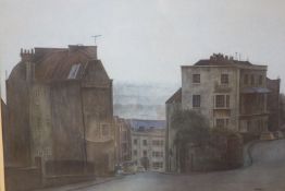 Landreth Leaper (1947-), watercolour, Granby Hill, Clifton, Bristol, signed, 35 x 47cm