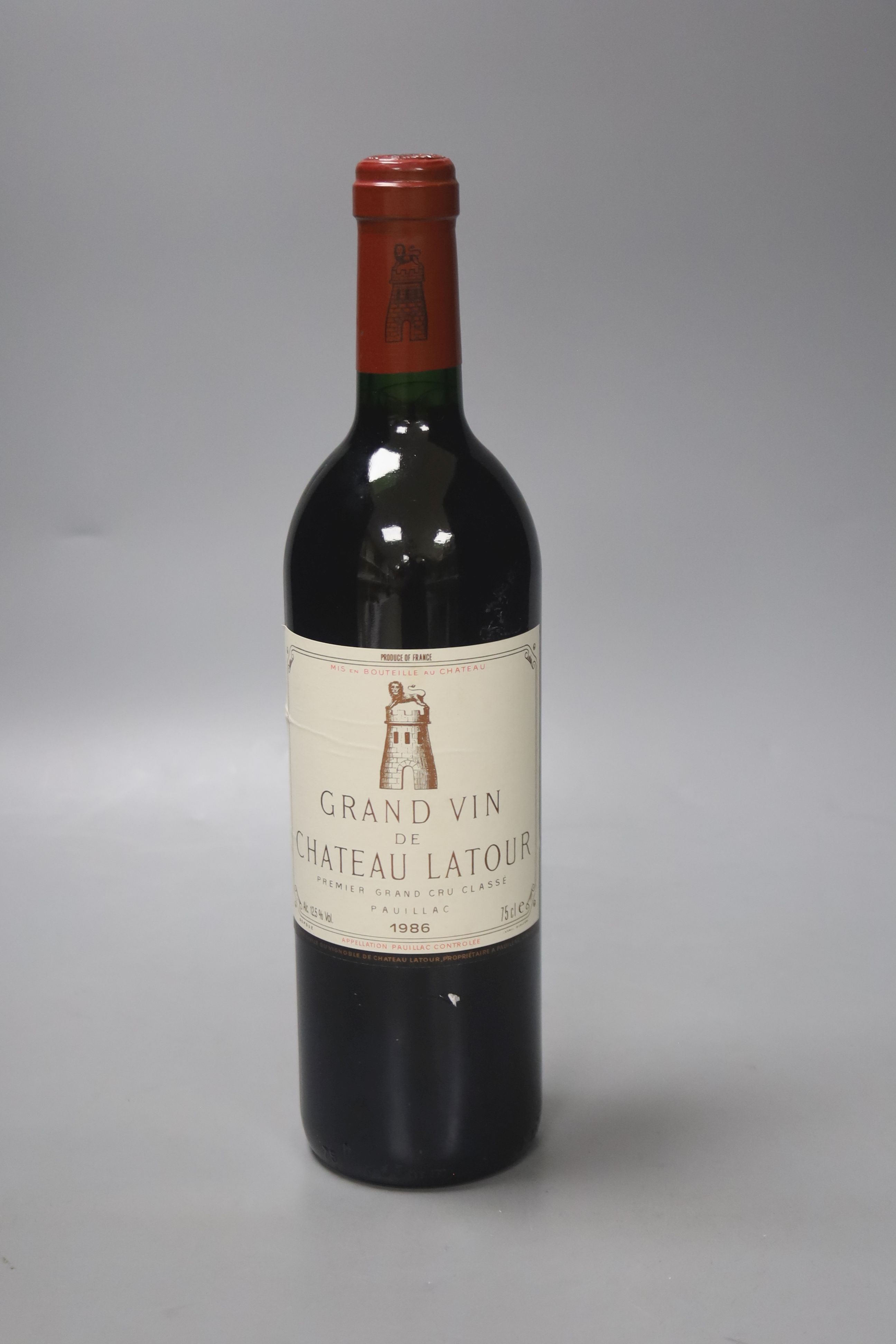 One bottle of Chateau Latour 1986