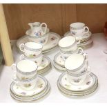 A Cauldon bone china teaset