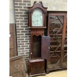 Jno Martin of Worksop. An early 19th century inlaid mahogany eight day longcase clock, with painted