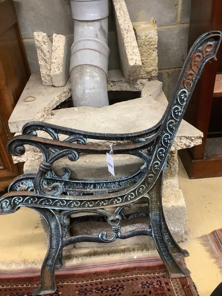 A cast iron garden seat, approx. width 68cm - Image 2 of 2