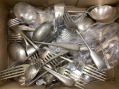 A quantity of silver plated flatwares