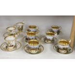 An early 19th centrury Paris area part tea set and other Paris area porcelain