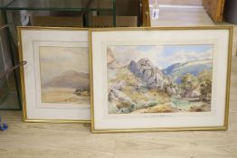 David Hall McKewan (1816-1873), pair of watercolours, A Valley in North Wales and a companion