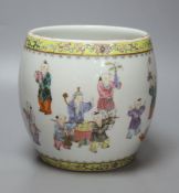 A Chinese famille rose 'Boys' jar, 16cm high