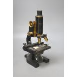 A Spencer Lens Company, Buffalo, New York, lacquered microscope, serial no.41418