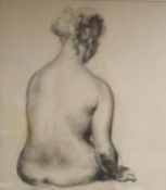 Clara Klinghoffer (1900-1972) Seated female nude pastel on paper signed and dated November 1938, 54