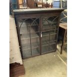 An early 19th century mahogany bookcase top, width 114cm