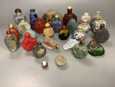 Twenty five Chinese snuff bottles, various materials