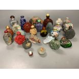 Twenty five Chinese snuff bottles, various materials