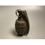 An inert WWII VS pineapple practice grenade. Please note - only available to UK buyers. Collection