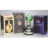 One bottle of Jack Daniels Select whiskey, one bottle of Dimple de Luxe, one bottle Crown Royal