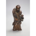 A Chinese rootwood figure of Shou Lao