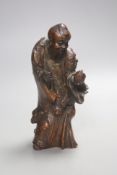 A Chinese rootwood figure of Shou Lao