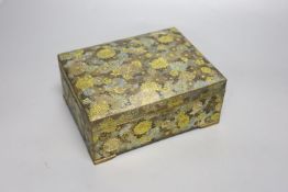 A Japanese champleve enamel box